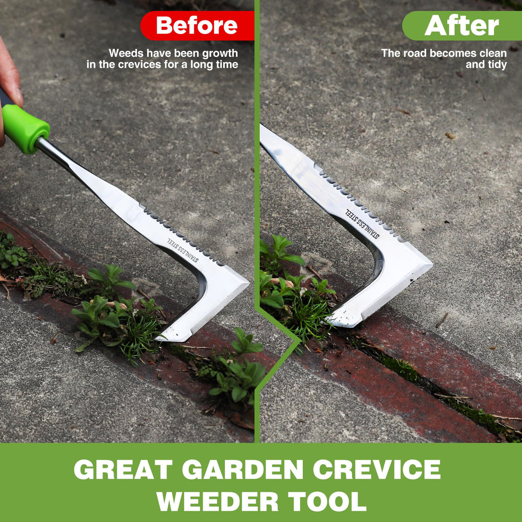 WORKPRO Crack Weeder, 12" Stainless Steel Crevice Weeding Tool