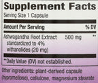 Nature's Way Ashwagandha, Reduces Stress*, Premium Extract, Adaptogenic*, Non-GMO Project Verified, Vegan, 60 Capsules (Packaging May Vary)
