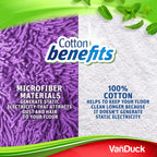 VanDuck Reusable 100% Cotton Mop Pads Compatible with Swiffer Sweeper (4-Pack), Terry Cloth Mop Covers Washable for Wet Mopping and Floor Cleaning (Handle is Not Included)