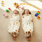 LetsFunny Burrito Tortilla Throw Blanket, Funny Realistic Food Blanket,47in
