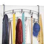 LYNK Professional® Home™ Over the Door Hooks - 9 Hook – Over the Door Coat Rack - Over the Door Hanger - Hanging Towels or Clothes - Bathroom, Bedroom, Laundry Room - Lifetime Ltd. Warranty, Platinum
