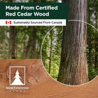 Northwood Sauna - Sauna Thermometer and Hygrometer 2 in 1 - Fahrenheit & Celsius - Handmade from Canadian Red Cedar Wood - Luxurious Golden Metal Dials