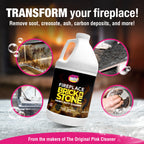 Quick 'n Brite Fireplace Gel Cleaner for Brick, Stone, Rock, Tile, and Marble, Nonabrasive Fireplace Cleaner, Made in the USA, 64oz
