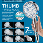 Cobbe Filtered Shower Head with Handheld, High Pressure 7-mode Showerhead with Filters for Hard Water - Remove Chlorine - Reduces Dry Itchy Skin, Patented Paddle Shift Design, Chrome