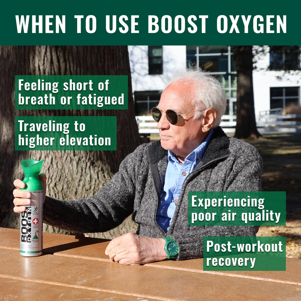 Boost Oxygen Large Breathe Menthol-Eucalyptus Aroma 10L Canister | Respiratory Support for Aerobic Recovery, Altitude, Performance & Health (12 Pack)
