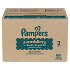 Swaddlers Diapers, Size 3 (13-26 lbs), 168 Count, Fragrance Free, Hypoallergenic, Absorbent, Pediatrician Recommended, Skin Safe