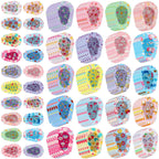 100 Pcs Adhesive Eye Patches for Kids Girls Cute Toddler Eye Patch Bulk Colorful Breathable Lazy Patch Cartoon Adhesive Bandages for Children Baby Light Blocking, 20 Styles, 3 x 2 Inches
