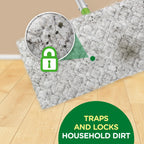 Swiffer Sweep + Mop, Dry Pads Refill, Floor Cleaner for Dirt, Dust, Hair, Cleaning Cloths for Mopping Home, Bathroom, Kitchen, Dust Mop, Floor Duster, Unscented, 52ct