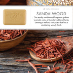 Pre de Provence Artisanal Soap Bar, Enriched with Organic Shea Butter, Natural French Skincare, Quad Milled for Rich Smooth Lather, 8.8 Ounce, Sandalwood