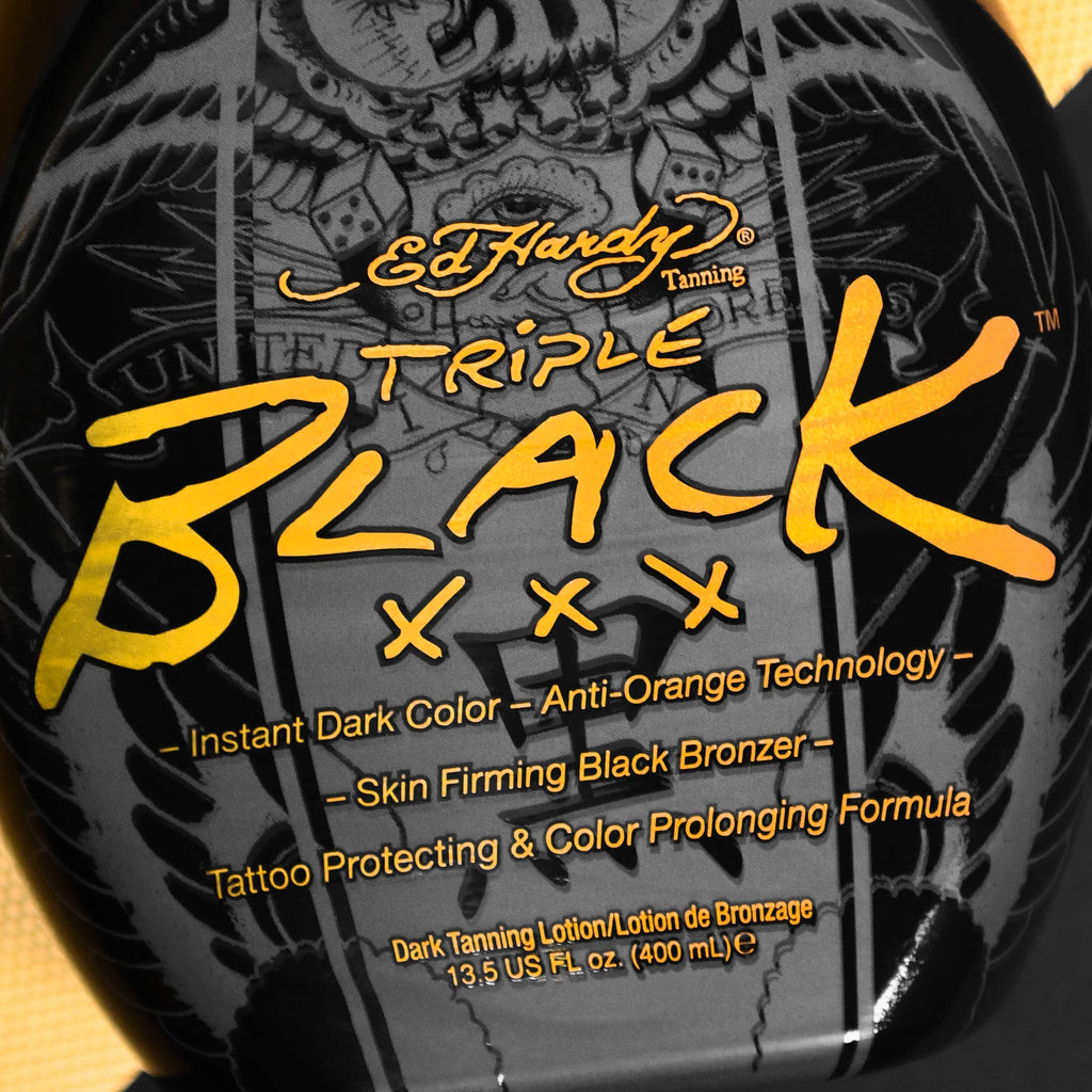 Ed Hardy BLACK XXX Instant Dark Color Tanning Lotion, 13.5 oz