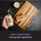 CLARK’S Cutting Board Oil and Wax Kit - Set includes Food Grade Mineral Oil (12oz), Finishing Wood Wax (6oz), Applicator Sponge & Buffing Pad, Enriched with Food Safe Lavender and Rosemary Extract