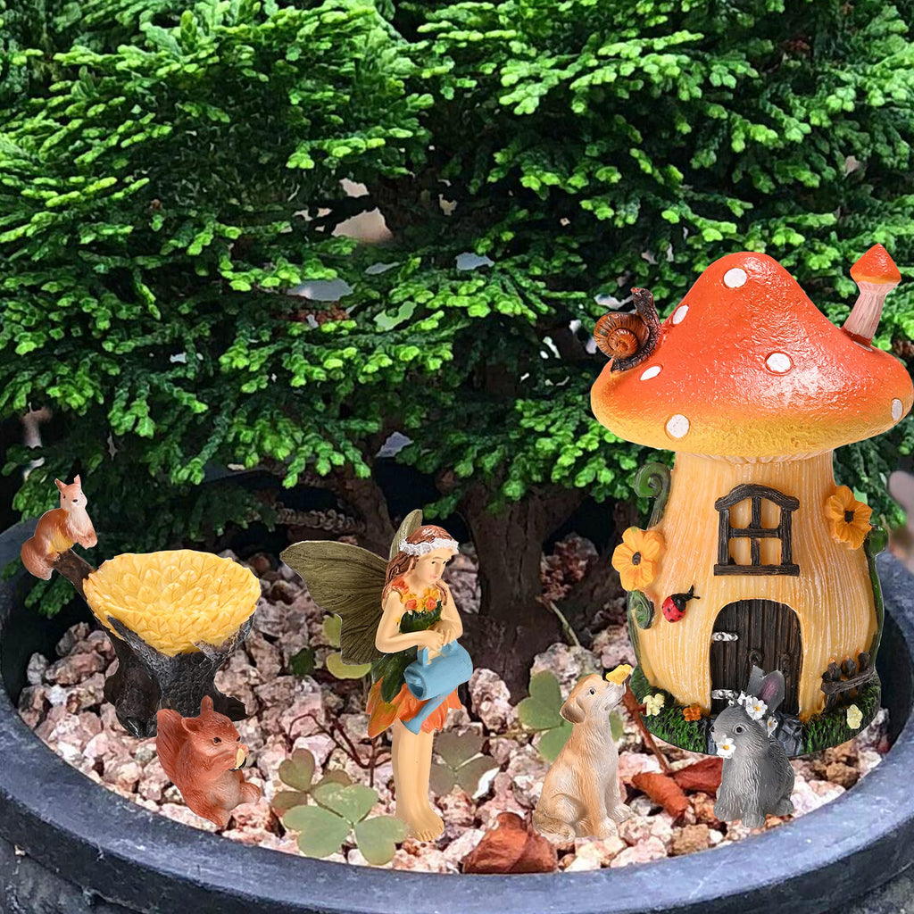 Sparkle Race Fairy Garden Accessories Kit with Miniature Figurines