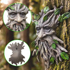 Teaeeno Charming Tree Face Garden Decor, Whimsical Old for Man Resin Statue with Foliage Features, Large Outdoor Tree Hugger for Yard Art, Root Detail, Trees Decorations Outdoor Wallmounted Statue