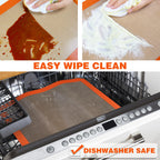 MMmat Silicone Baking Mats - Best German Silicone - Non Slip Silicone Baking Sheet, Non Stick Reusable Silicone Mats for Baking, Oven Liner, Counter Mat - 3/4 Sheet Baking Mat for Oven