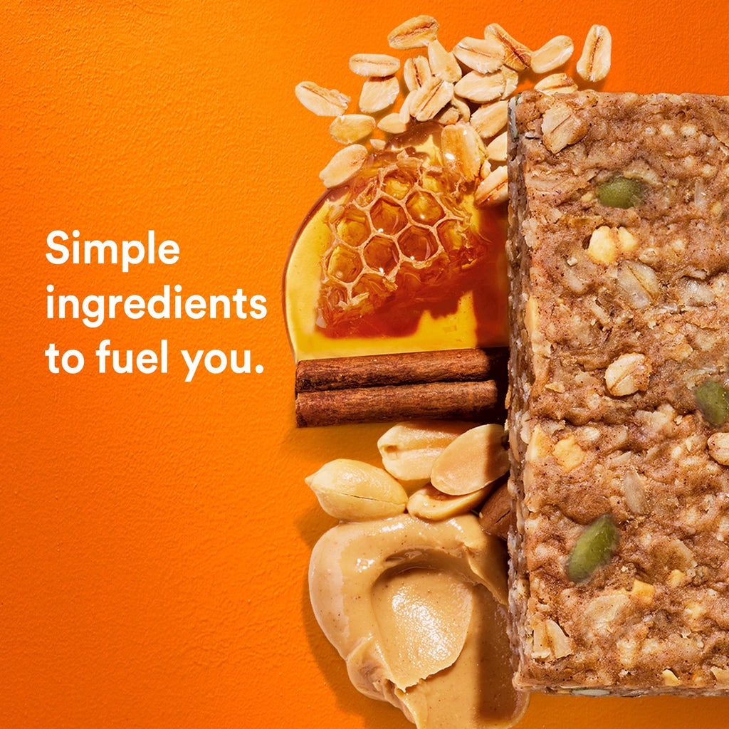 RXBAR Nut Butter and Oat Protein Bars, Protein Snacks, Snack Bars, Honey Cinnamon Peanut Butter, 23.2oz Box (12 Bars)