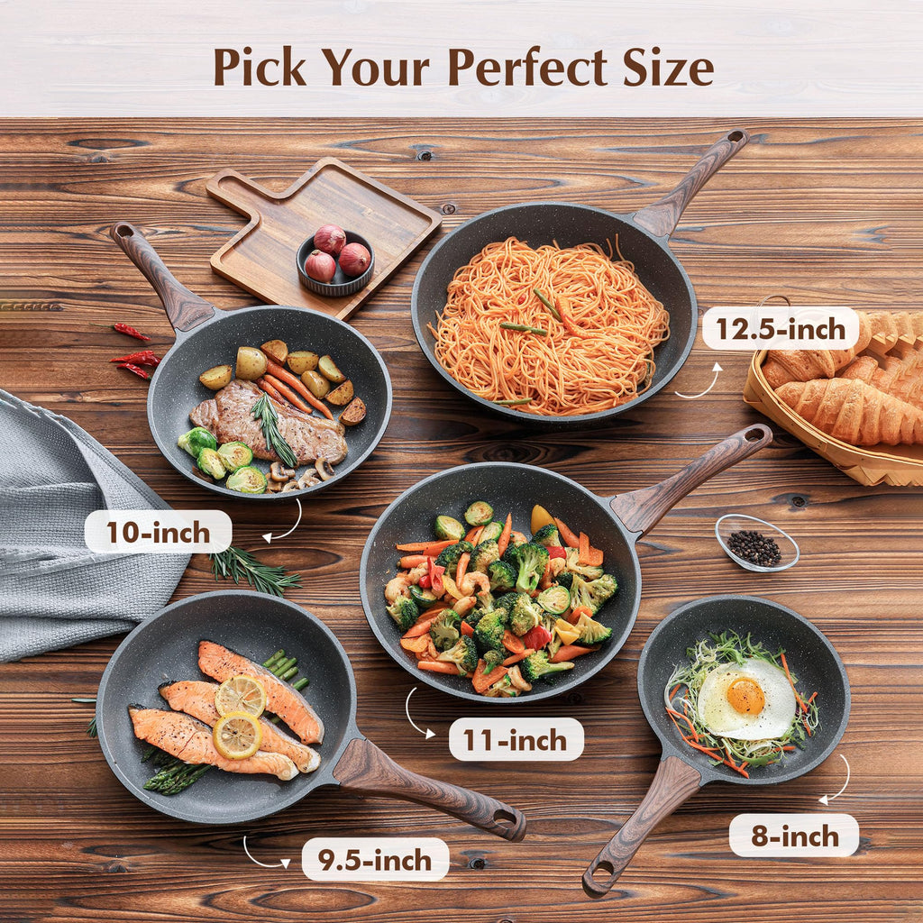 SENSARTE Nonstick Frying Pan Skillet, 9.5-inch Swiss Granite Omelette Pan