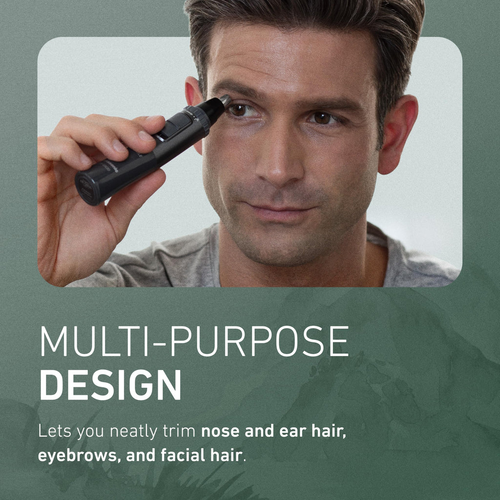 Panasonic Men’s Ear and Nose Hair Trimmer, Wet Dry Hypoallergenic Dual Edge Blade - ER-GN30-H