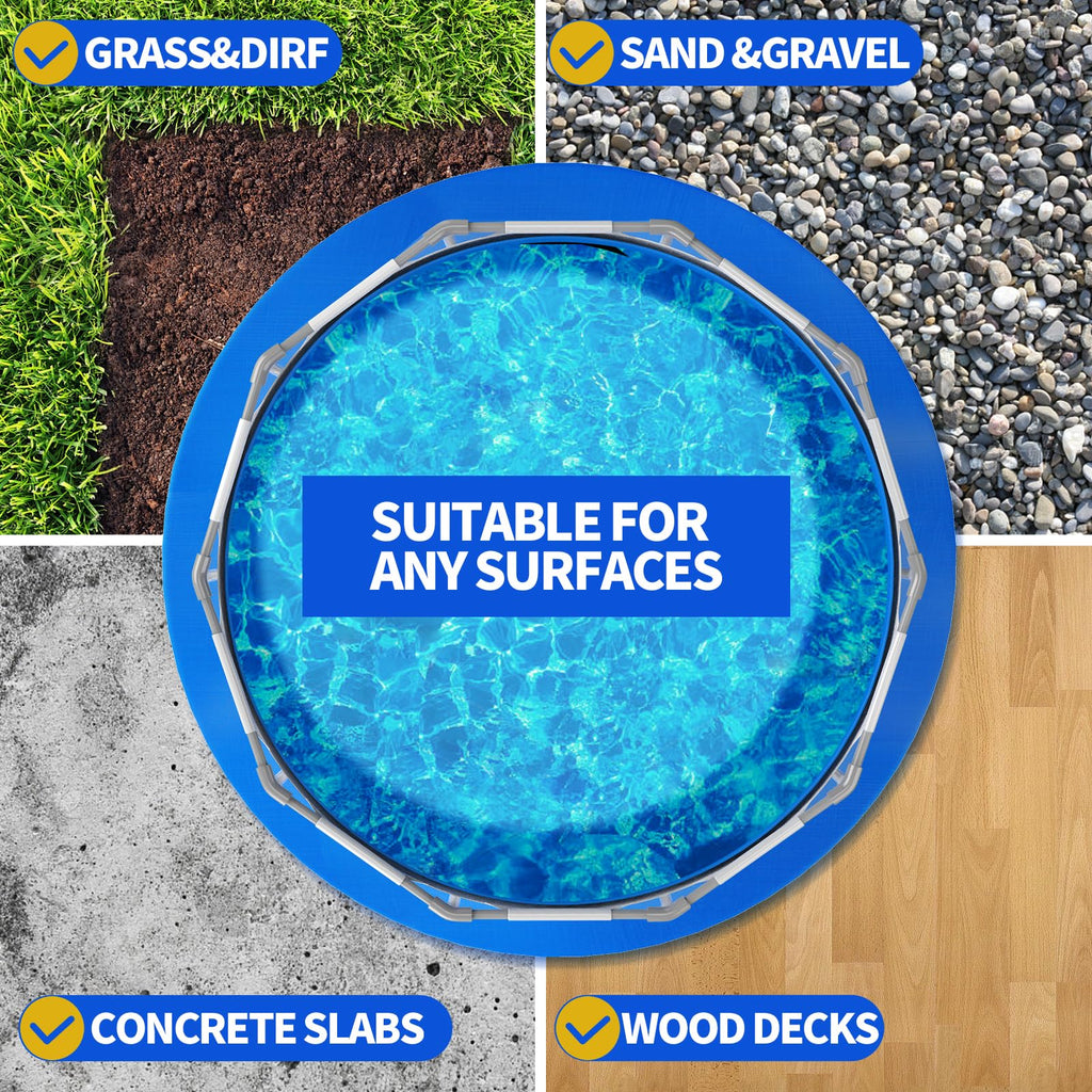 18FT Round Pool Liner Pad for Above Ground Pools, Thickened Puncture-Resistant Under Mat, Heavy-Duty Underlayment, Outdoor Tarp Protector for Concrete/Lawn, Pool Floor Base Pad, Extends Liner Life