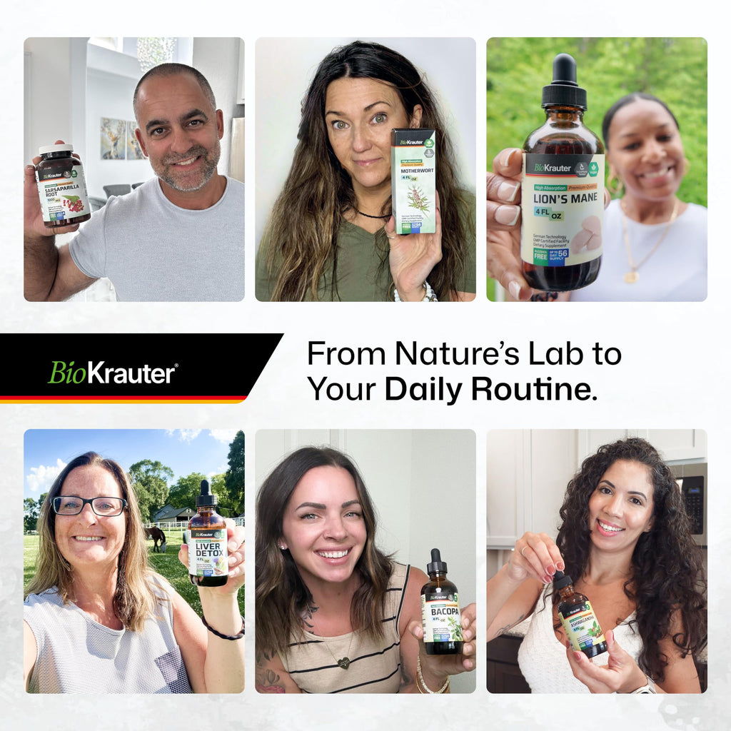 BIO KRAUTER® Spearmint Capsules for Skin Support - Vegan & Pure Spearmint Supplement 1000 mg - Used for Women’s Wellness & Digestive Support - No Fillers, Non-GMO - 50 Days of Supply, 100 Capsules