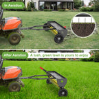 Seeutek 40Inch Tow Behind Spike Aerator - Heavy Duty Rolling Lawn Aerators