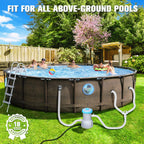 LuxBlue 800 GPH Above Ground Pool Filter Pump, Energy-Saving Pool Cartridge Filter Pump | Dual Action: Accelerate Water Flow & Capture Debris Quickly - Improve Water Clarity | Easy to Setup & Maintain