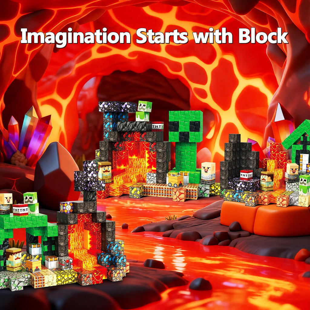 Laoren Magnetic Building Blocks STEM Toy Magnet Cubes for Kids 4-12