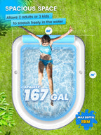 VISTOP Inflatable Pool for Adults or Kids with Seats/Cup Holders Large Thickened Large Toddlers Cool Swimming Pool Family Summer Blow Up Water Pools for Outdoor, Water Party, Garden SPA Tub