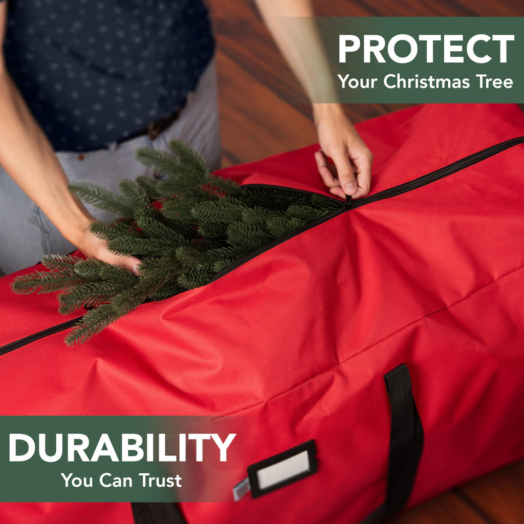 Holiday Cheer Christmas Tree Storage Bag Waterproof 9ft Red