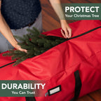 Holiday Cheer Christmas Tree Storage Bag Waterproof 9ft Red
