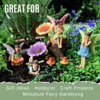 PRETMANNS Fairies for Fairy Garden Accessories Kit Outdoor, 7 Items