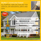 SIKA Sikaflex Construction Sealant - Aluminum Gray, Paintable Polyurethane, All-Purpose for Sealing Joints & Gaps, 10.1 fl. oz Cartridge - Weatherproof, Durable, Self-Leveling, Non-Corrosive
