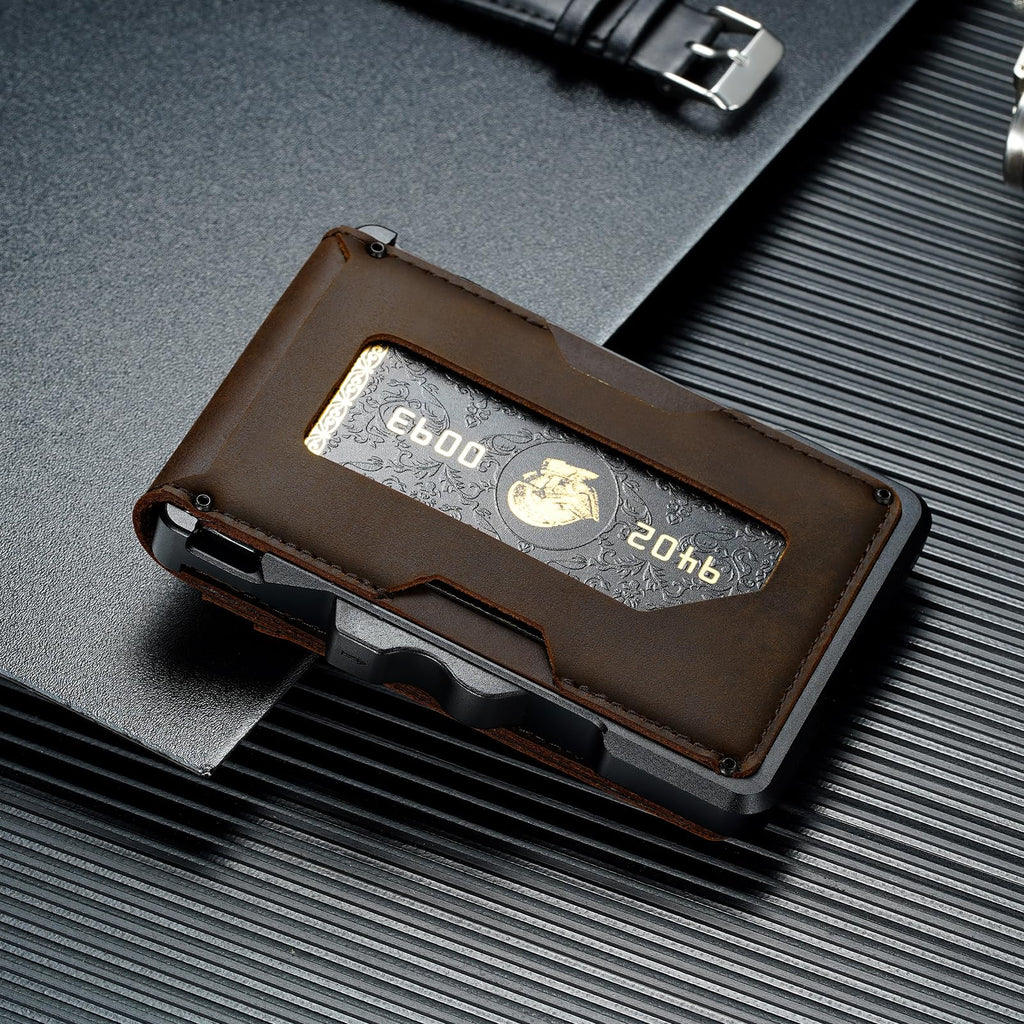 furid Genuine Leather Wallet for Men: Slim RFID Smart Minimalist Wallet
