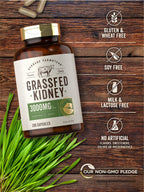 Carlyle Grass Fed Beef Kidney Supplement | 200 Capsules | 3000mg | Pasture Raised Desiccated Bovine Supplement | Hormone and Pesticide Free | Non-GMO, Gluten Free | by Herbage Farmstead