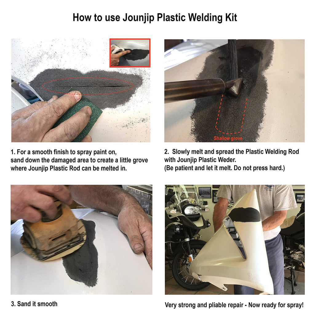 JOUNJIP Standard Plastic Welding Repair Kit UL-Certified Plastic Welder 80W