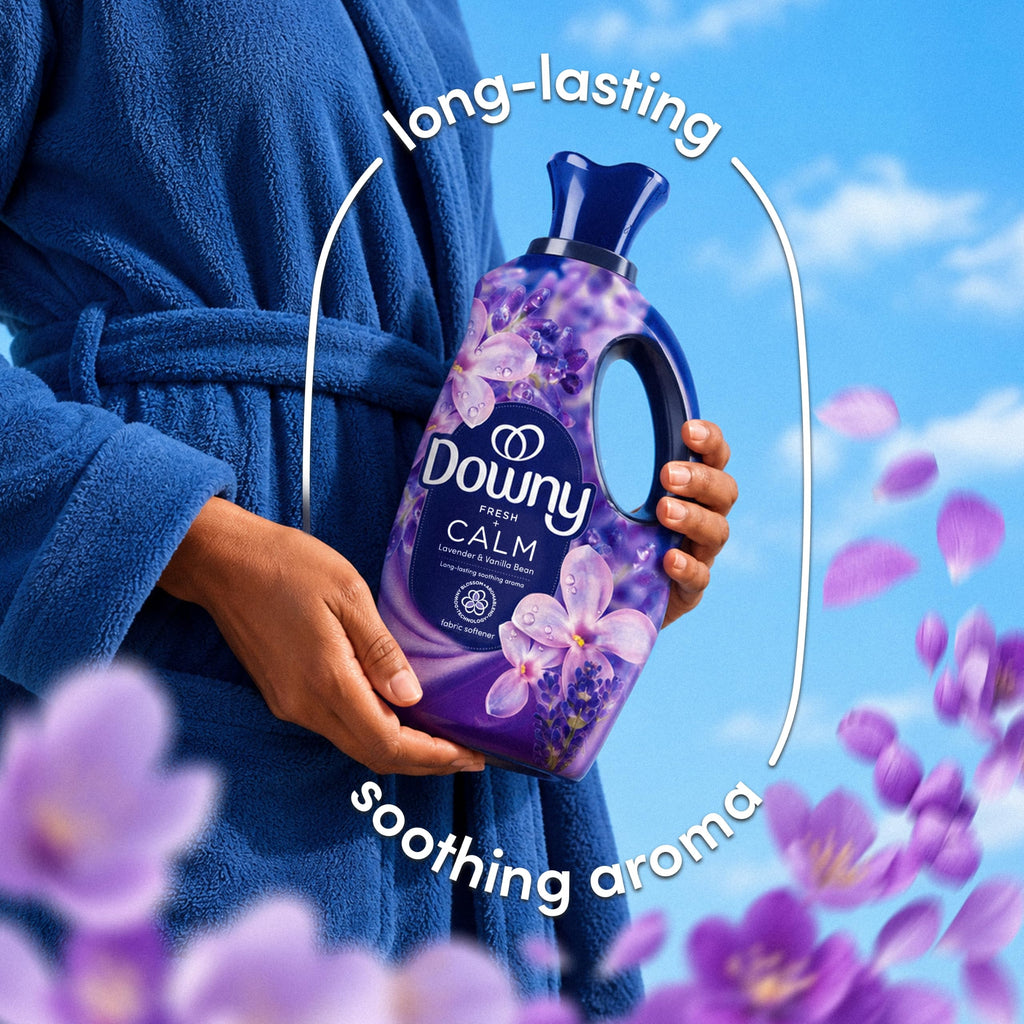 Downy Infusions CALM Liquid Fabric Softener, Soothing Lavender And Vanilla Bean, 56 Fl Oz, Fabric Conditioner For Softness And Scent, Pack of 2