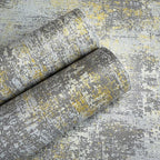 JiffDiff Vintage Metallic Peel and Stick Wallpaper Industrial Metallic Concrete Wall Paper Modern Stick on Wallpaper Self Adhesive Contact Paper(17.3" x 800" Light Gray)