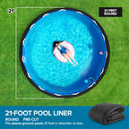 Above Ground Pool Liner Pad, 21' Foot Round, Pre-Cut Heavy Duty Outdoor Pool Pads for Above Ground Pools, Black Swimming Pool Liners for Padding and Protection, Thick Pool Mats to Prevent Punctures