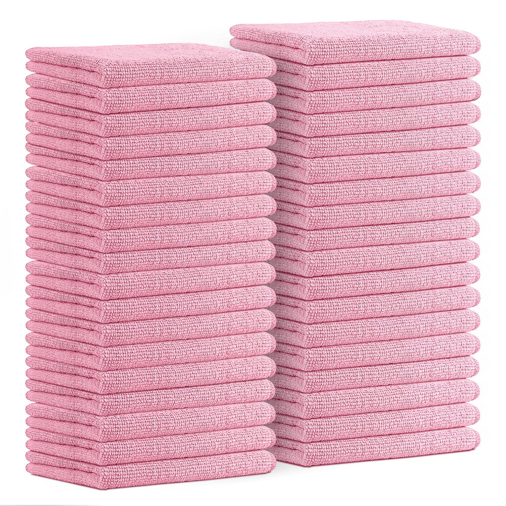 Avalon Towels Microfiber Cleaning Cloths (Value Pack of 36) - Size 16 x 16 Inches, Highly Absorbent Cleaning Rags, Lint Free, Reusable and Washable, Microfiber Towels for Cars