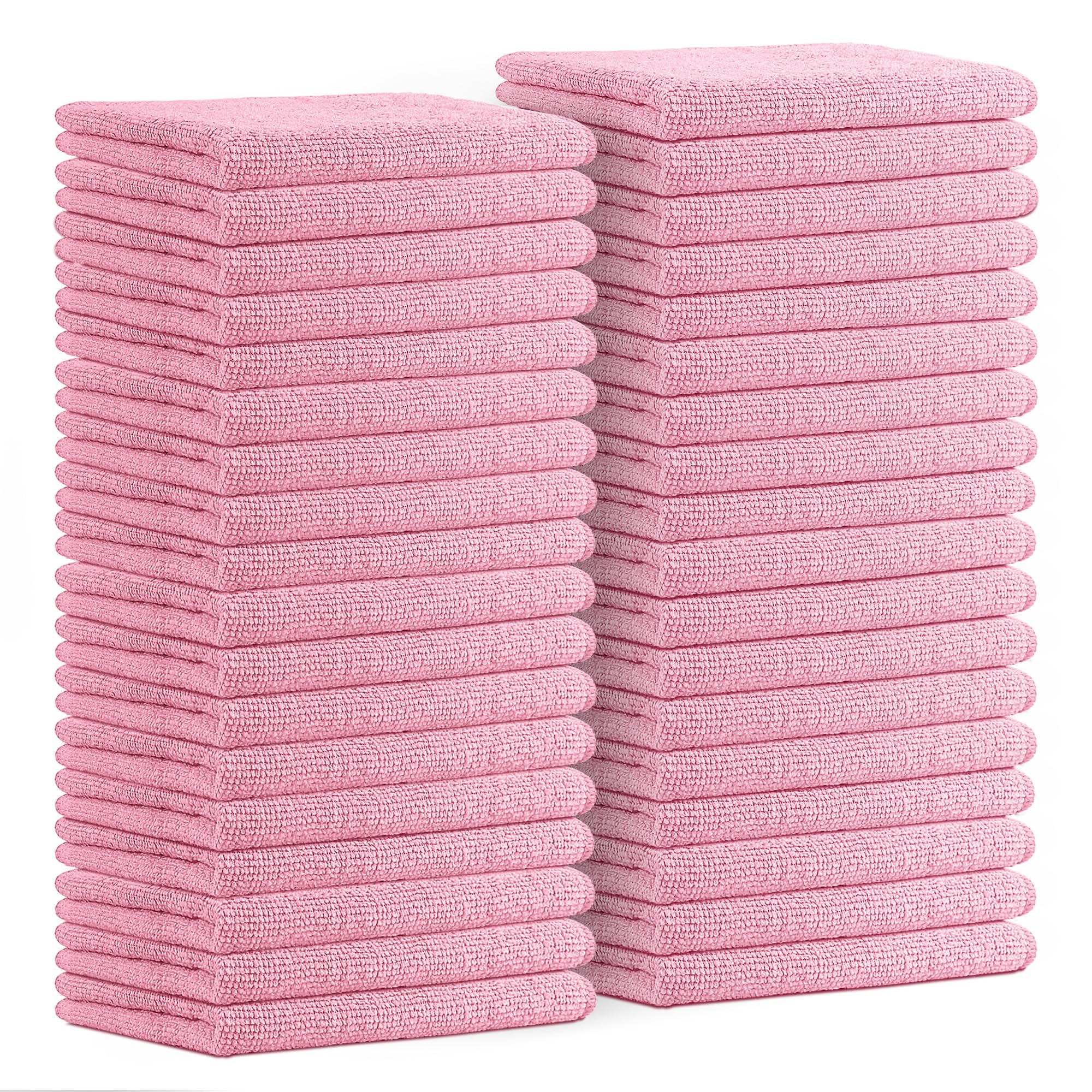 Avalon Towels Microfiber Cleaning Cloths (Value Pack of 36) - Size 16 x 16 Inches, Highly Absorbent Cleaning Rags, Lint Free, Reusable and Washable, Microfiber Towels for Cars