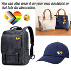 25/50/100/200 pieces heart new Progress Pride Pins LGBTQ Inclusive Progressive rainbow pride flag Lapel Pin for Clothes backpack hat Decoration Souvenir gift badge bulk (50)