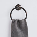 Towel Ring for Bathroom, Oil Rubbed Bronze Hand Towel Holder 2 Pack, Bathroom Accessories and Towel Racks for Bathroom Wall