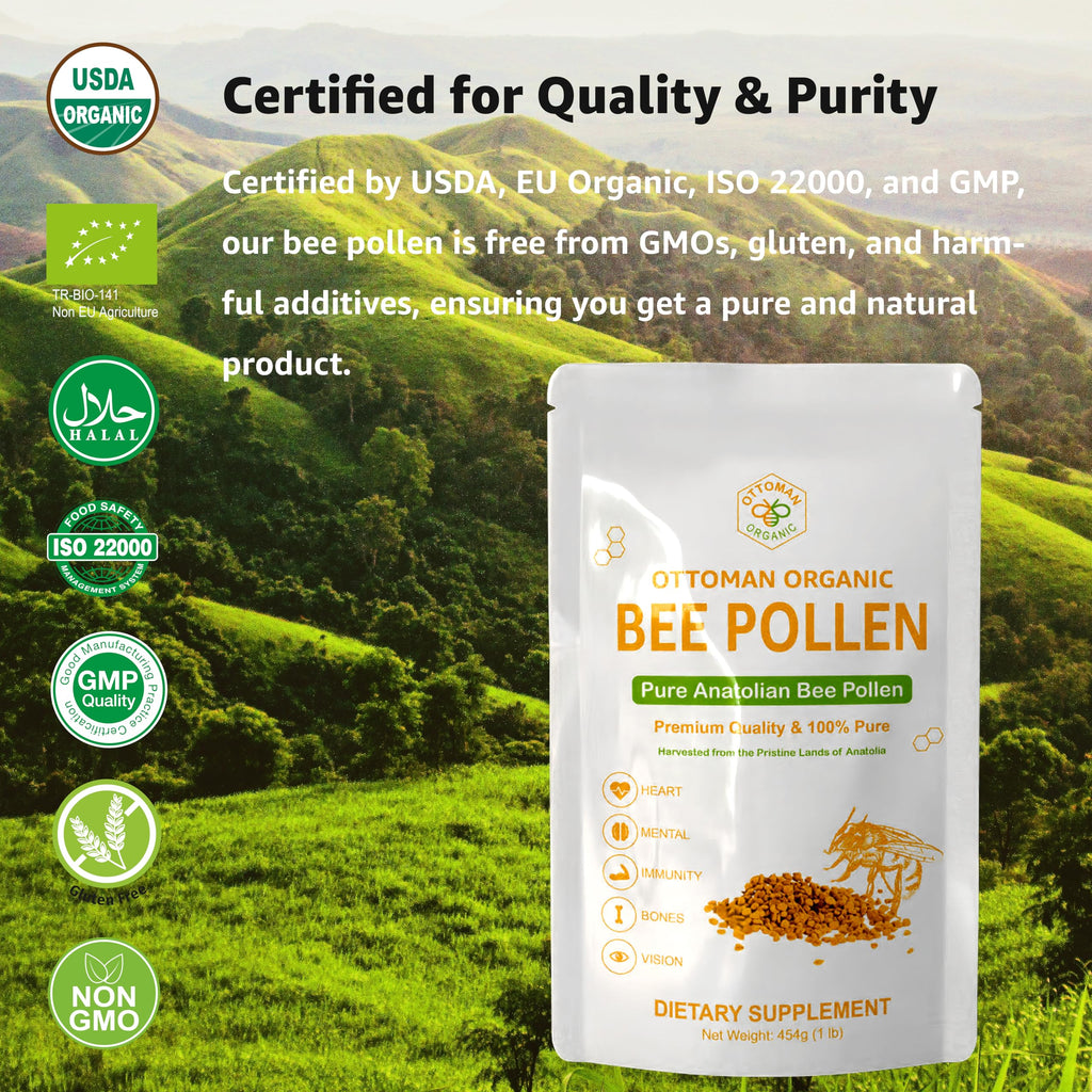 ottoman organic Bee Pollen, 1 Pound (Pack of 1) | USDA Organic