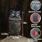 FESTGLOX Solar Owl Decoys to Scare Birds Away, Fake Owl Outdoor Garden