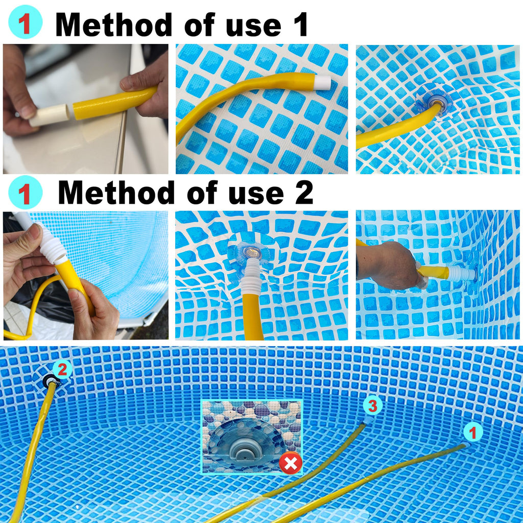 SIHAIAN Pool Cover Automatic Drainer Kit for SIHAIAN Round and Rectangle Pool Cover, Anti waterlogging, Control Cover Surface Water Levele, Prevent Clogging (C:157inch)
