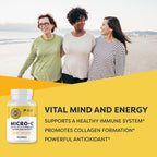 Vimergy Micro-C® Vitamin C Capsules – 500mg per Capsule, Supports Immune Health*, Promotes Collagen Production, Supports Healthy Bones*, Kosher, Vegan & Gluten-Free, Travel Size 90 Capsules