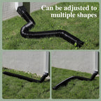 Gutterlix 4 Pack Flexible Gutter Downspout Extensions Extendable from 21" to 67", Downspout Extender Comes with Adapters, Thickened Down spout Drain Extension for Rainwater Drainage(Black)