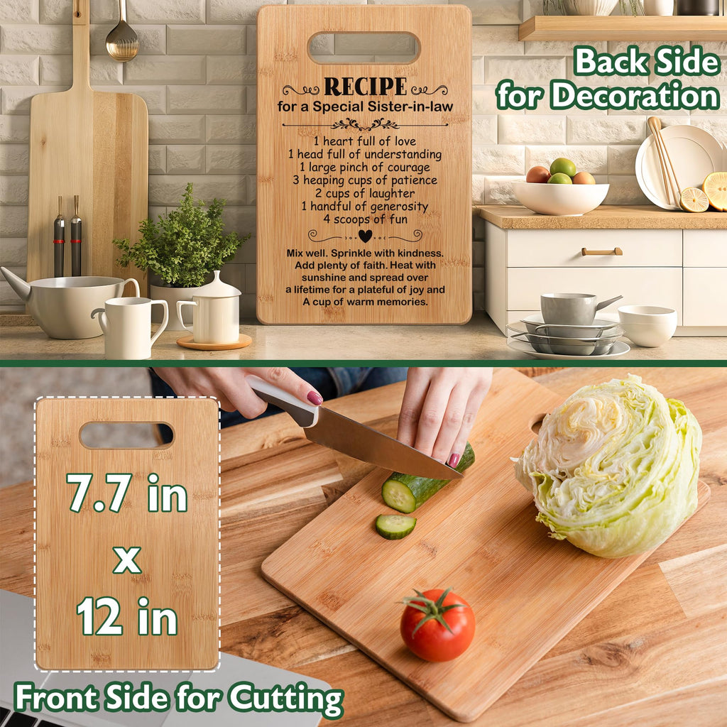 Sister-in-Law Birthday Gifts, Sister-in-Law Gift from Sister, Cutting Board Gift for Mother's Day, Wedding, Christmas