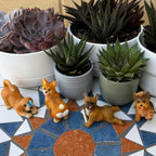 Mood Lab Fairy Garden Dog Figurines - Realistic Puppy Set (4 pcs) - Miniature Decorative Statues - Outdoor & Indoor Garden Decor
