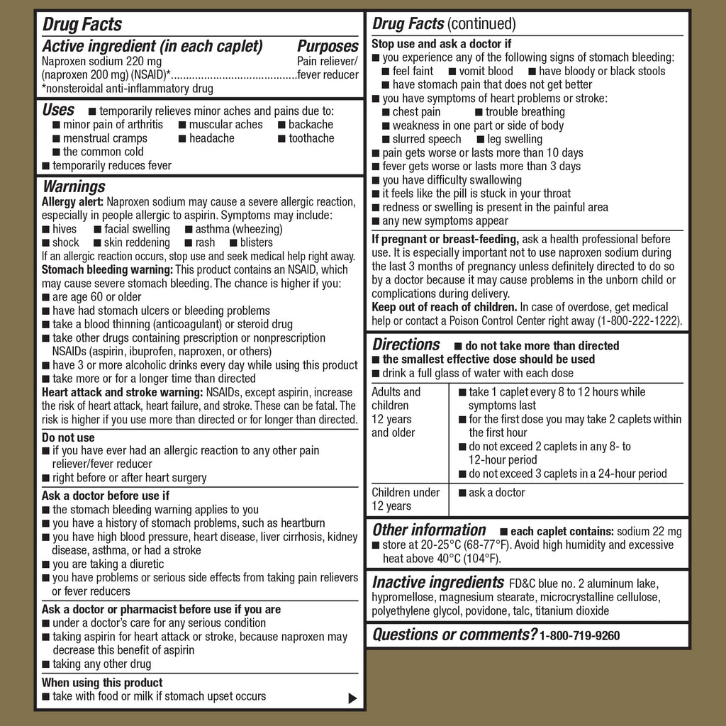 GoodSense Naproxen Sodium Tablets, 220 mg, 400 Count