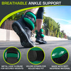 ProsourceFit Ankle / Wrist and Arm / Leg Weights Set of 2, Adjustable Strap for Men and Women, Green 1 LB